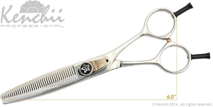 Kenchii Five Star Even Handle Dog Grooming Shears, 8.5 Inch Set Shears, Light Weight, Heavy Duty Pet Grooming Scissor for Dogs, Cats and Other Animals