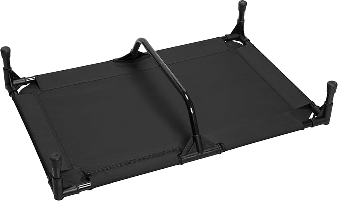 Love&go Elevated Dog Bed with Metal Frame, Cooling Raised Pet Cot for Dog and Cat (Medium-29.9x19.5x5.5 inch, M - Black Bed)
