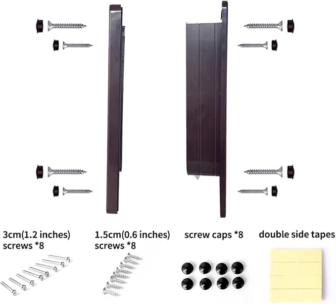 EASY JOY Cat Doors(Outer Size 10.6" x 9.2"), 4-Way Locking Cat Door for Interior Exterior Doors, Weatherproof pet Door with Magnet for Cat or Dog < 21.5 inches in Girth(Brown L)
