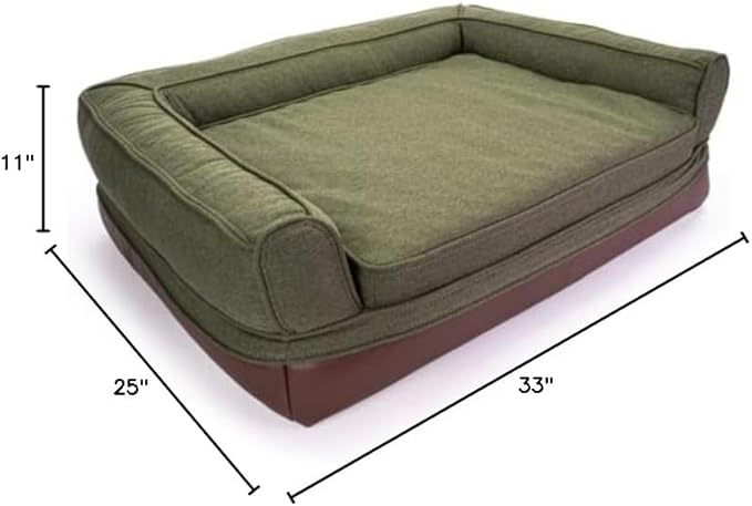 King Buck Nilo Lodge Orthopedic Dog Bed, Olive, S