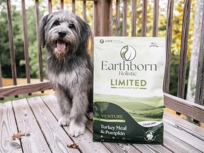 Earthborn Holistic Venture Turkey Meal & Pumpkin Limited Ingredient Diet Grain-Free Dry Food for Adult Dogs (25 lb. Bag)