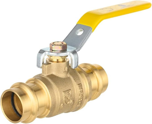 (Pack of 5) EFIELD 3/4" Press X Press Ball Valve with EPDM O-ring,1/4- Turn Full Port Shut Off Stop Ball Valve For Copper Tubing Connection, LF Brass,(VALVE243-5PCS)