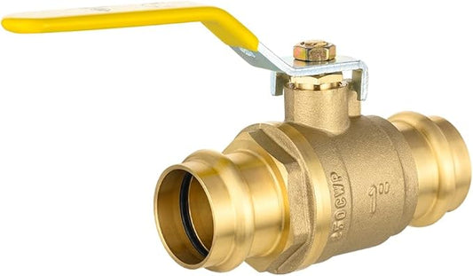 (Pack of 2) EFIELD 1-inch Press X 1-inch Press Ball Valve with EPDM O-ring,1/4- Turn Full Port Shut Off Stop Ball Valve For Copper Tubing Connection,(VALVE407-2PCS)