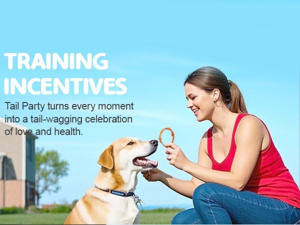 TailParty Turkey Tendons for Dogs with Fish Oil & Taurine: 1 lb Dog Healthy Treats, All Natural Dental Chew Rings, Long-Lasting Training-Reward Snacks for Health-Conscious Pet Owners