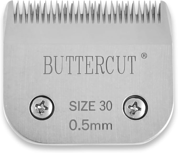Geib Buttercut Detachable Replacement Dog Clipper Blade - 4 Pack, Sizes #30, #10, 5F, 7F, Stainless Steel Long-Lasting Sharp Edges, Compatible with Andis A5, Oster A5, Wahl KM10, Dog Grooming Blade