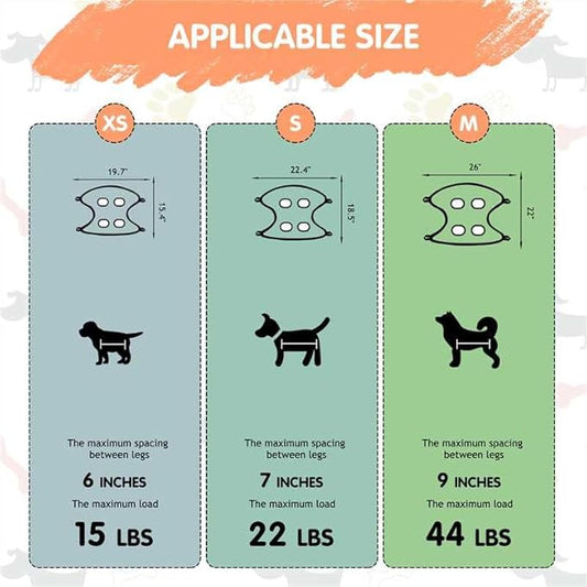 Paws n' Cradle Dog Grooming Hammock Harness for Dogs & Cats - Complete Kit with Adjustable Leg Fittings, Comb, Nail Clipper, File, Hook & Loop Strap, Adjustable Hanging Straps & Snap Hooks (Small)