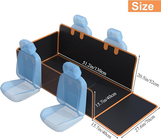 Back Seat Extender Dog Car Seat Cover for Back Seat Dog Hammock for Car with Hard Bottom Upgraded Waterproof Material Anti Scratch Safer Easy to Clean