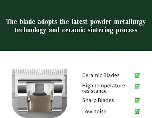 3-3/4 Detachable Replacement Ceramic Blades,compatible with oster Classic 76/Star-Teq/Power-Teq andi A*dis AGC,BDC,BGC,MBG Series Clippers,Size 3-3/4, 1/2-Inch(13mm)