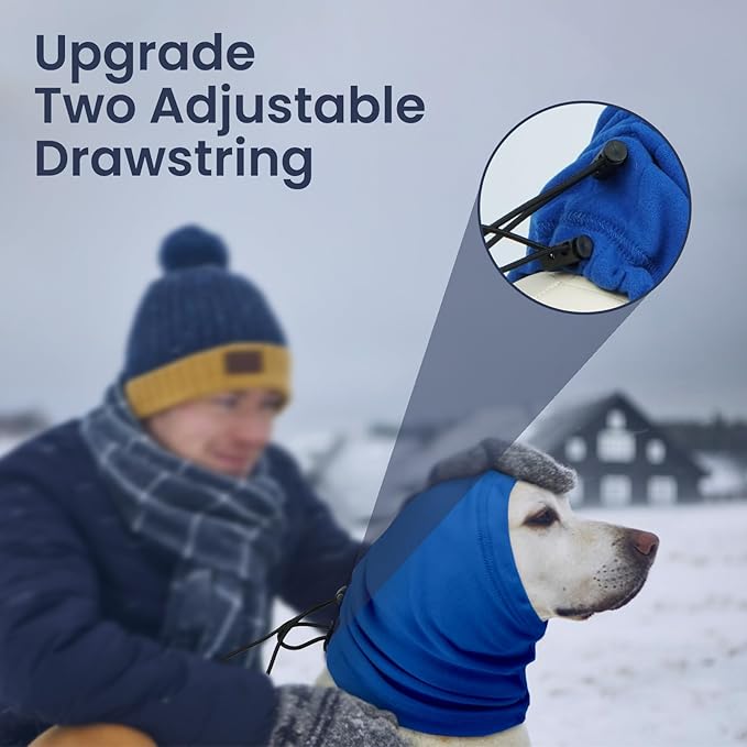 Nanaki Dog Calming Hoodie,3rd Gen Anti-Slip Hematomas Ear Wraps for Dogs Ear Covers,Adjustable Doggy Head Muffs Noise Protection,Fireworks Ear Protector Pet Grooming Ear Cover Pet Head Wrap Snood