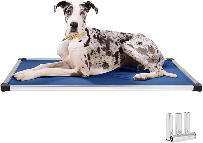 K9 Ballistics Chew Proof Armored Crate Bed 35 x 22 for Medium Dogs - Virtually Indestructible Pad, Preassembled, Withstands Aggressive Chewers - Fits 36" Wire Crates, Blue Quartz
