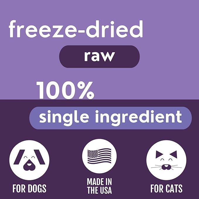 Momentum Carnivore Nutrition Freeze-Dried Raw Dog & Cat Treat Bundle – Pork Tenderloin, Beef Heart, Chicken Breast – Single Ingredient, All-Natural, High-Protein Pet Treats – 3-Pack