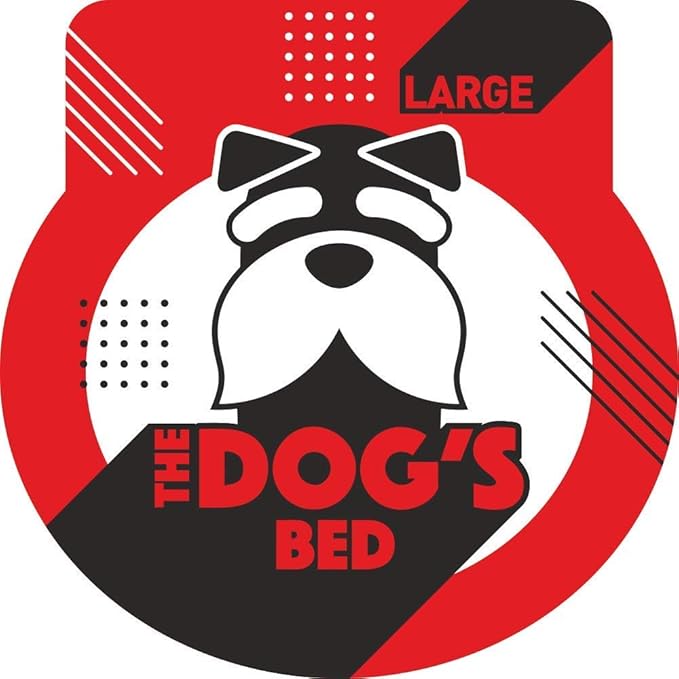 The Dog's Bed Replacement Outer Cover ONLY (Outer Cover ONLY - NO Bed, NO Waterproof Inner) for The Dog's Bed, Washable Oxford Fabric, Large 6 Inches (Grey with Dark Blue Trim)