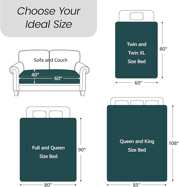LOOBANI Waterproof Throw Blanket for Couch: Reversible Leakproof Couch Blanket 40" x 60", Soft Coral Fleece Bed Blanket Stain-Proof for Sofa Cover, Pet Accidents, Travel, Green