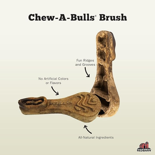 Redbarn Pet Products Chew-A-Bulls (Size: Small, Shape: Brush, 24-Count (Case of 10))