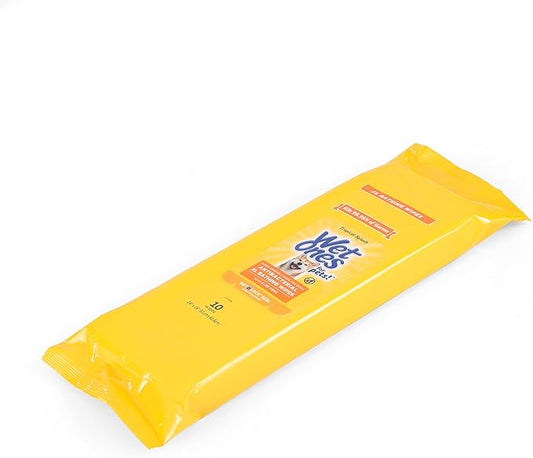 Wet Ones for Pets Multipurpose Dog Wipes with Aloe Vera, Tropical Splash Scent - Extra Large Pet Bathing Wipes with Wet Lock Seal for Dog Paws & All Over Use, 10 Count