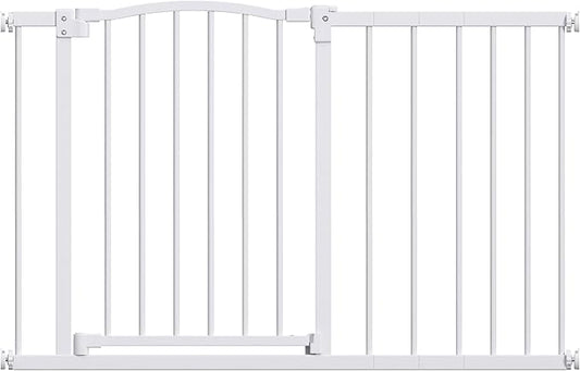 Great Gates Pet Gate - Durable Steel Gate for Stairs - Self-Closing Door & 2-Step Child Proof Lock - Wall-Friendly Dog Gates for Doorways (Fits Most) - 29.5"- 36.5", 34” Tall