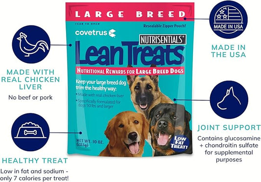 Covetrus Nutrisential Lean Treats for Large Dogs - Chicken Flavor - 10oz - 16 Pack