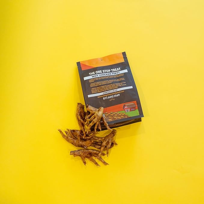 Chicken Feet Dog Treats - Single Bag - 15 Pieces - 100% Sourced and Made in USA