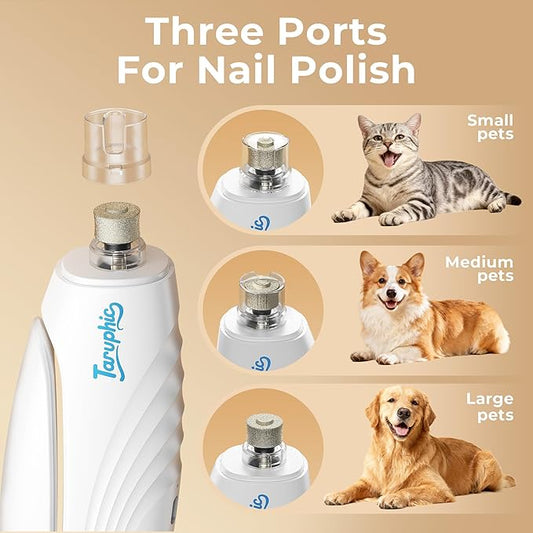 2-in-1 Dog Nail Clippers & Dog Nail Trimmers for Small Medium Large Dogs Cats Pets with Spash Guard, Nail Grinder for Dogs Quiet,Pet Nail Clippers with 2 LED Large Light
