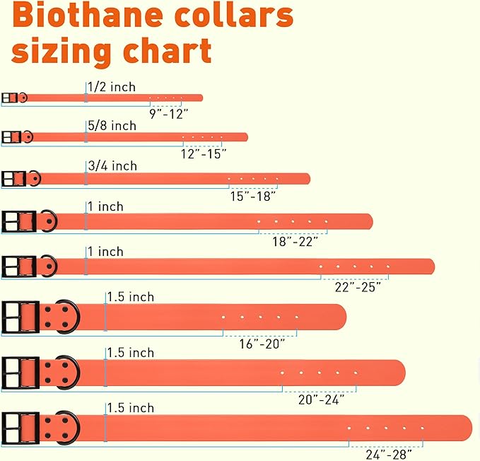 Dogline Biothane Coated Webbing Dog Collar with Black Metal Hardware: Durable Easy-Clean Everyday Collar for Dogs - Comfortable Adjustable Odor-Resistant Pet Collar, W3/4" x L15-18, Coral