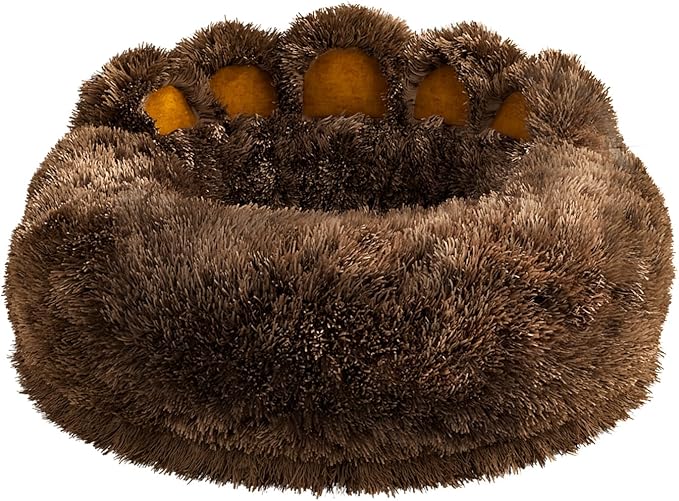 Cute Dog Bed Medium Size Dogs Beds Couch Pet Bed with Washable Removable Cover Egg Crate Foam Waterproof Orthopedic Dog Beds (Khaki,M)