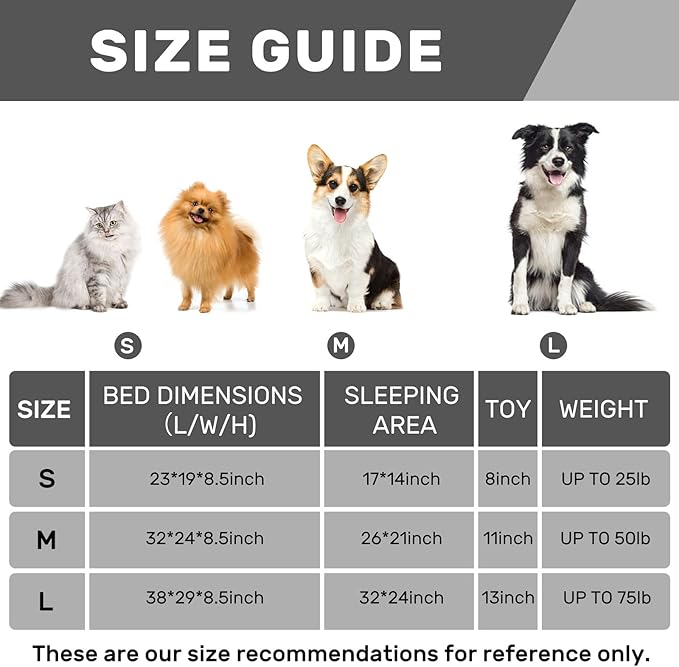 Hollypet Orthopedic Rectangle Dog Bed for Small Dogs, Supportive Egg-Crate Foam Pet Beds with Removable Washable Waterproof Cover and Non-Slip Bottom, Blue, 23" L x 19" W x 8.5" Th