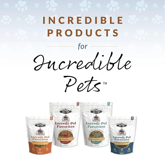Dr. Pol Healthy All Natural Dog Treats - Incredi-Pol Gourmet Pet Treat Pack Made in USA, Baked Puppy Training Biscuits for Large or Small Dogs, Corn-Free, Bacon Cheeseburger, 12oz x4