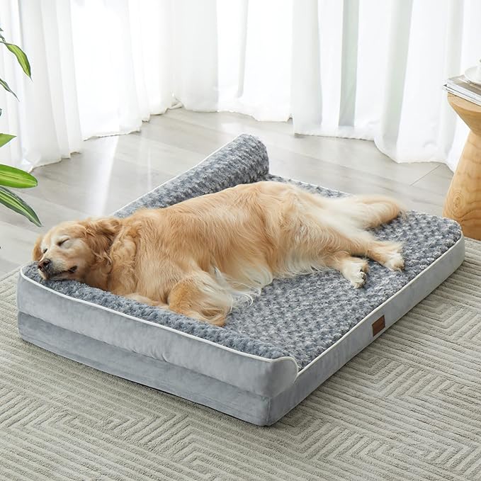 BFPETHOME Orthopedic Dog Beds for Large Dogs-Waterproof Sofa Pet Bed with Removable Washable Cover, Big Dog Bed with Waterproof Lining and Nonskid Bottom,Pet Bed for Large Dogs