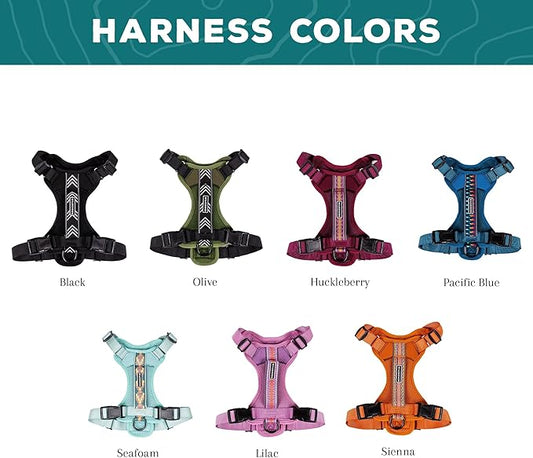 Wilderdog Lightweight Dog Harness with Reflective Straps - Large - Seafoam
