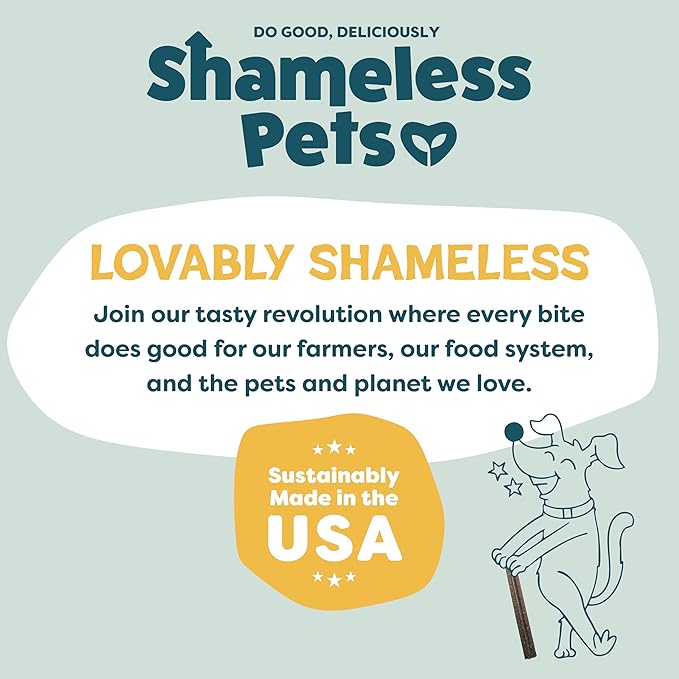 Shameless Pets Bone Broth, Banana, & Mint Dental Chews for Dogs, 32 Chews - Natural Dog Teeth Cleaning Treats with Fresh Breath Benefits | Grain-Free Dental Sticks for Small, Medium & Large Dogs