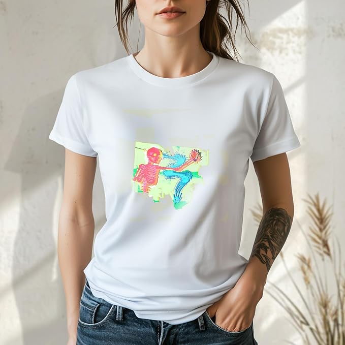 Womens Cotton Short Sleeve Graphic T-Shirts Round Neck Casual Tops for Trendy Fashion Graphic Print Tees