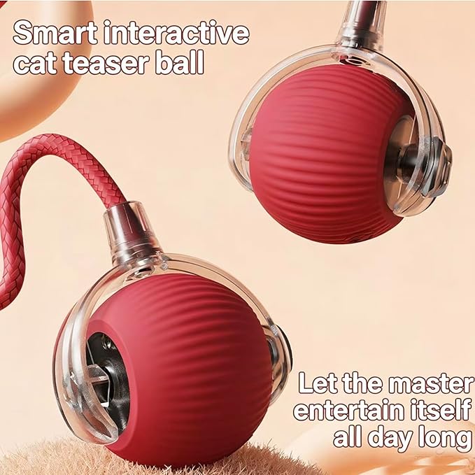 Zarutor Interactive Rolling Ball, 360° Smart Automatic Rolling Electric Dog Ball, Chase Mate Cat Toy, Durable and Safe, Fast Rolling Toy for Dogs and Cats (Blue)