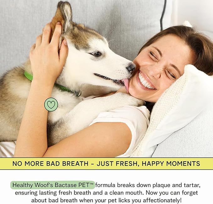 Dogbiotics Dental Powder for Dogs - Complete Oral Care Bone Broth, Dog Teeth Cleaning Powder, Tartar Remover, Fresh Breath, Sensitive Stomach Support, Dental Care, 4.2 oz, 60 Scoops