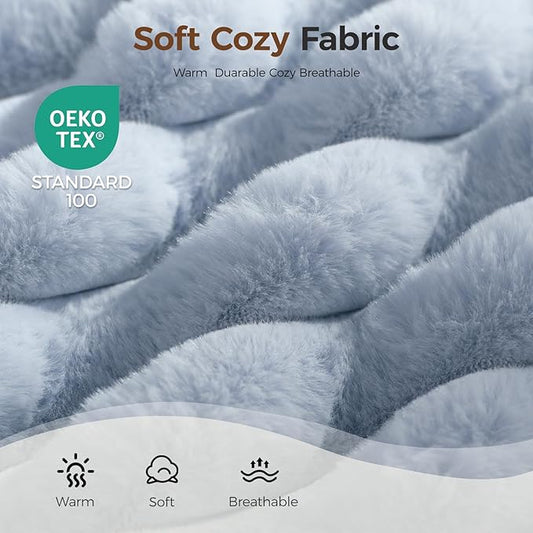 Orthopedic Dog Bed for Large Dog, Waterproof Pet Bed for Crate,Non-Slip Bottom and Egg-Crate Foam with Removable Washable Cover Crate Bed,Blue,35"x22"x3"