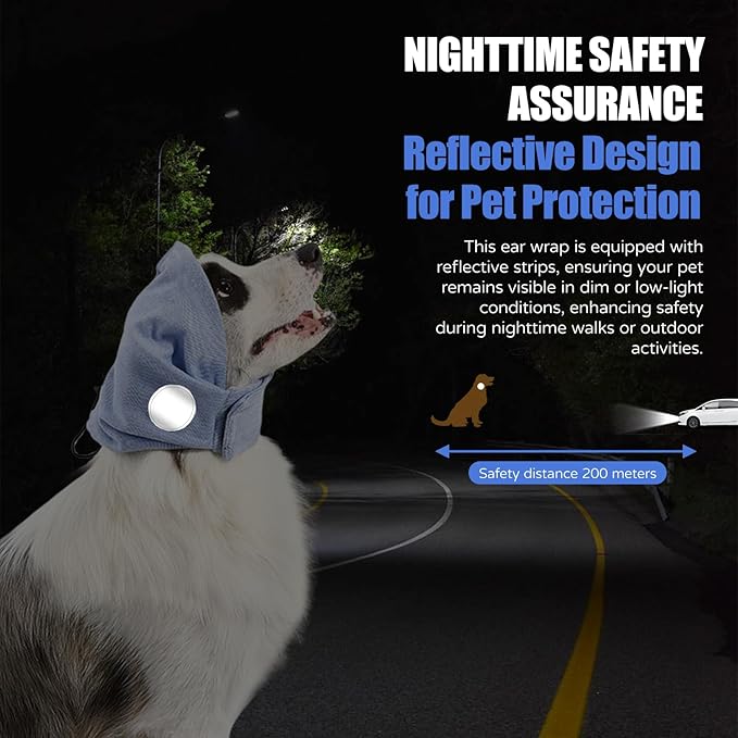Dog Calming Hoodie, Reducing Noise Wrap Ear Muffs Noise Protection Dog Head Warp