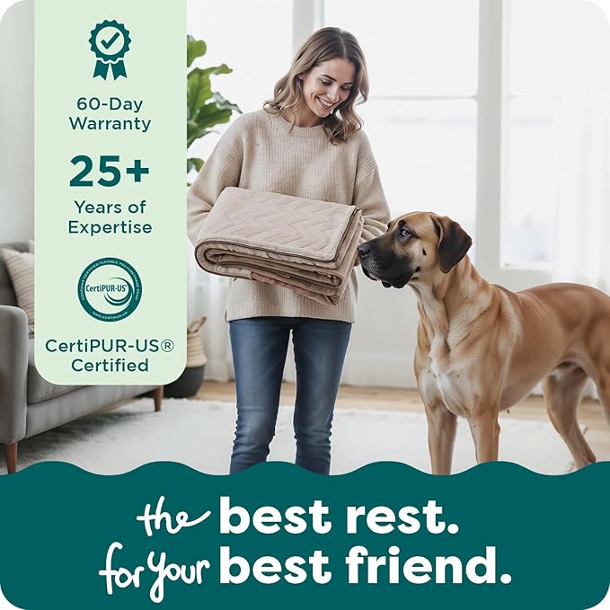 FurHaven Dog Bed Cover Replacement, Sofa-Style Design with Soft, Breathable Fabric for Cozy Comfort, Machine Washable, Jumbo/XL, Plush & Velvet Waves, Brownstone
