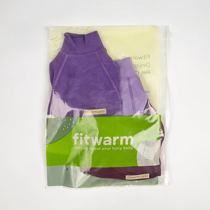 Fitwarm 3 Pack Classic Fleece Dog Sweater, Turtleneck Dog Sweatshirt, Dog Winter Clothes for Small Dogs Boy Girl, Pet Pullover Jumper, Cat Apparel, Purple, MediumPurple, Dark Red, Large
