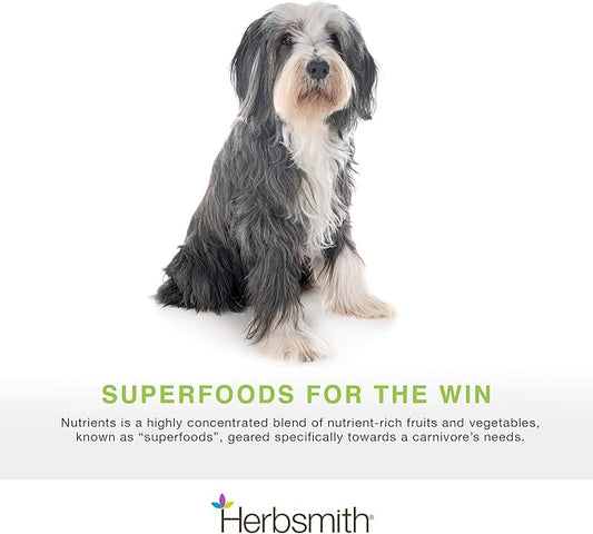 Herbsmith Nutrients Superfood Dog Multivitamin Featuring Vitamins & Minerals from Whole Foods Boost Kibble or DIY Raw with Antioxidants for Puppies to Seniors - 17.63 oz