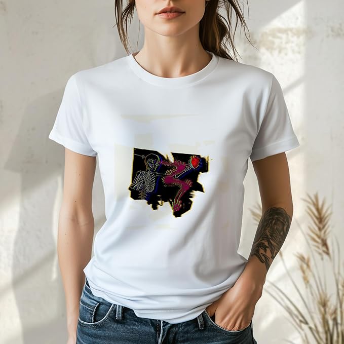 Womens Cotton Short Sleeve Graphic T-Shirts Round Neck Casual Tops for Trendy Fashion Graphic Print Tees