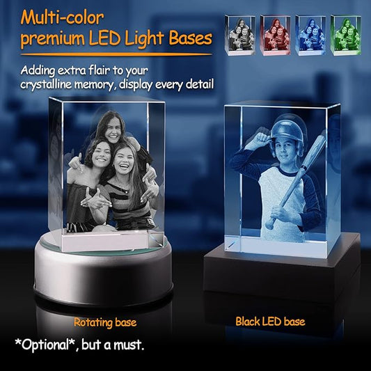 for pet Lovers, Personalized Dog, Cat Memorial Gifts for Pet Owners. Gift Box Included, Customized Laser Etched Crystal Photo (Large Portrait)