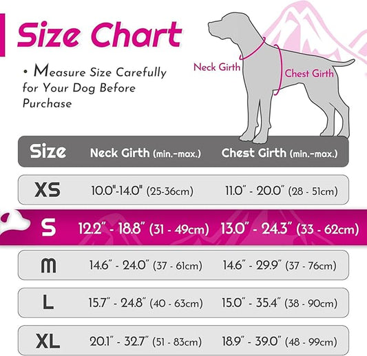 Eagloo Dog Harness Small Sized Dog, No Pull Service Vest with Reflective Strips and Control Handle, Adjustable and Comfortable for Walking, No Choke Pet Harness with 2 Metal Rings, Rose Red, S