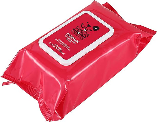 Wags & Wiggles Freshen Deodorizing Wipes for Dogs, Fresh Strawberry Scent - Dog Wipes Eliminate Odors - Easy and Convenient Way to Freshen Your Pet Without A Bath, 100 Count