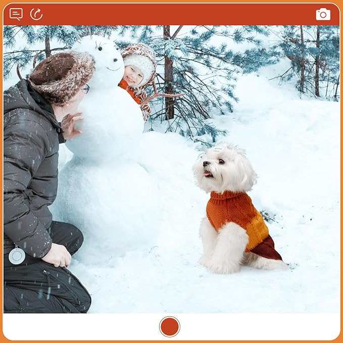 EXPAWLORER Dog Sweater - Small Dogs Fall Sweaters for Girls Boys,Classic Turtleneck Knitwear Dog Clothes for Cold Weather, Cable Knit Dogs Outfit,Coat,Pet Apparel (Orange,Medium)