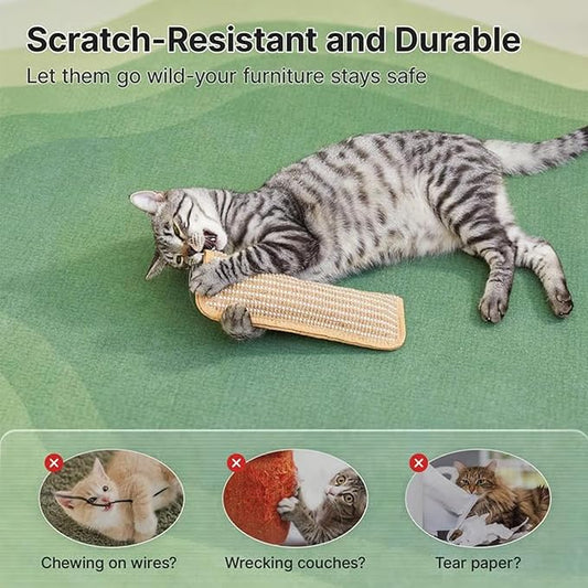 Catnip Kicker Pillow for Cats, Interactive Catnip Chew Toy, 13.4" Sisal Kicker Toy with 6000mg Organic Blend, Durable Bite-Resistant Kicking Toy for Indoor Cats & Kittens (2, Small)