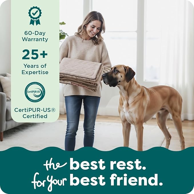 FurHaven Dog Bed Cover Replacement, Sofa-Style Design with Soft, Breathable Fabric for Cozy Comfort, Machine Washable, Jumbo Plus/XXL, Plush & Velvet Waves, Brownstone