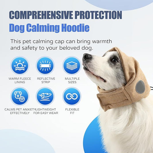 Dog Calming Hoodie, Reducing Noise Wrap, Dog Ear Muffs Noise Protection