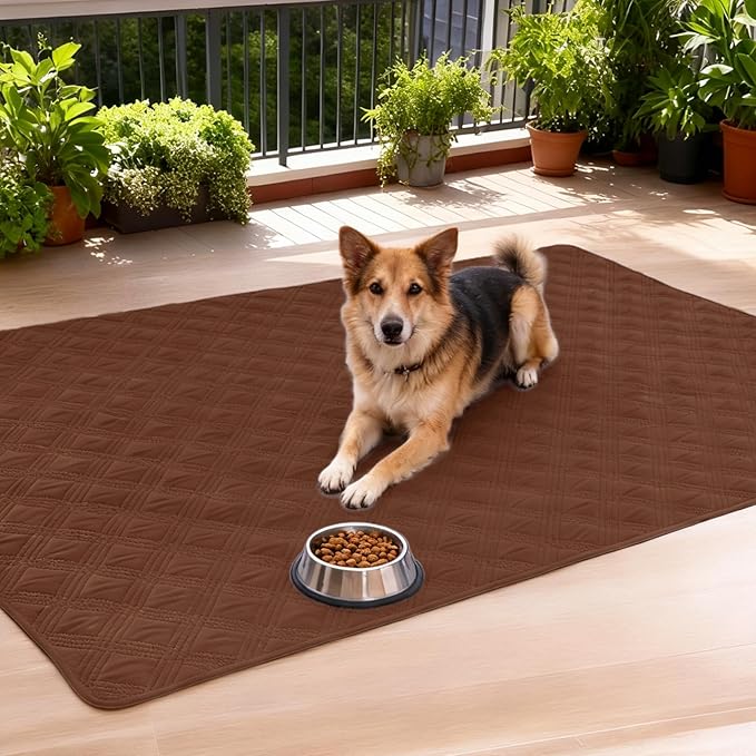 hyha Waterproof Dog Blanket, Reversible Pet Bed Blanket, Soft Sofa Couch Cover for Dogs Washable, Waterproof Pet Couch Covers for Sofa Puppy Cats Furniture Protector(52"x82", Brown/Brown)
