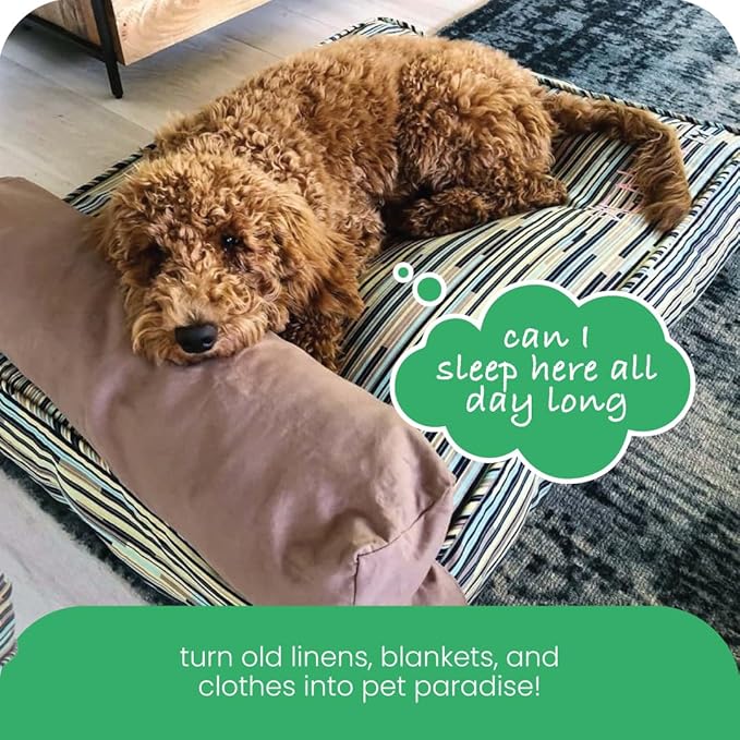 Molly Mutt Huge Dog Bed Cover - I Don’t Like Mondays Print - Measures 36" x45"x5"- 100% Cotton - Durable - Breathable - Sustainable - Machine Washable Dog Bed Cover