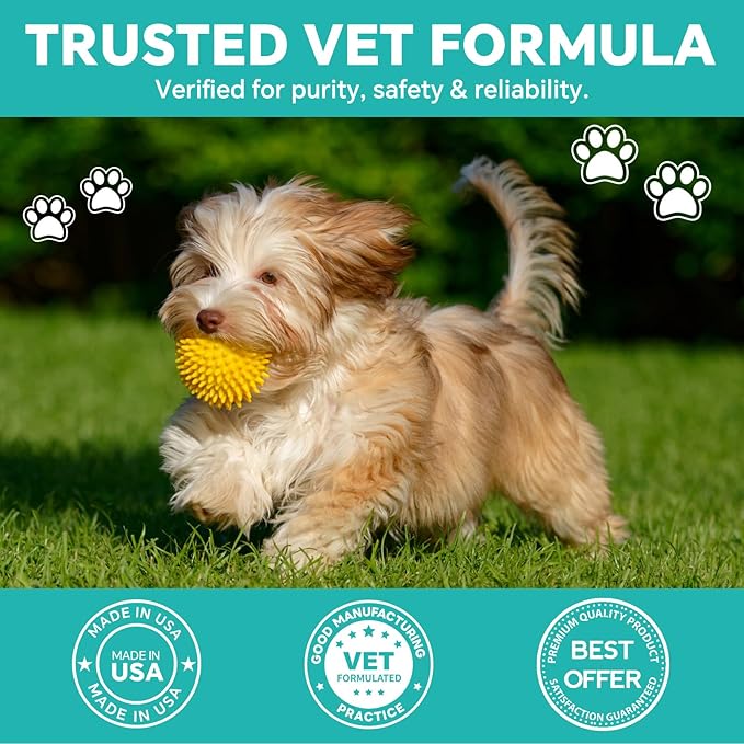 Dry Eye Relief for Dogs – Actoferrin, Black Currant Seed Oil, Omega-3 (EPA/DHA), Lutein & Taurine | Supports Eye Moisture & Reduces Dry Eye Symptoms