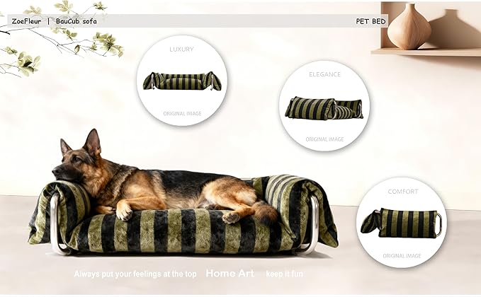 Pet Sofa Bed Dog Bed for for Small Medium Dogs and Cats, Memory Foam Dog Sofa Bed, Modern and Comfortable Pet Sofa, Easy to Clean